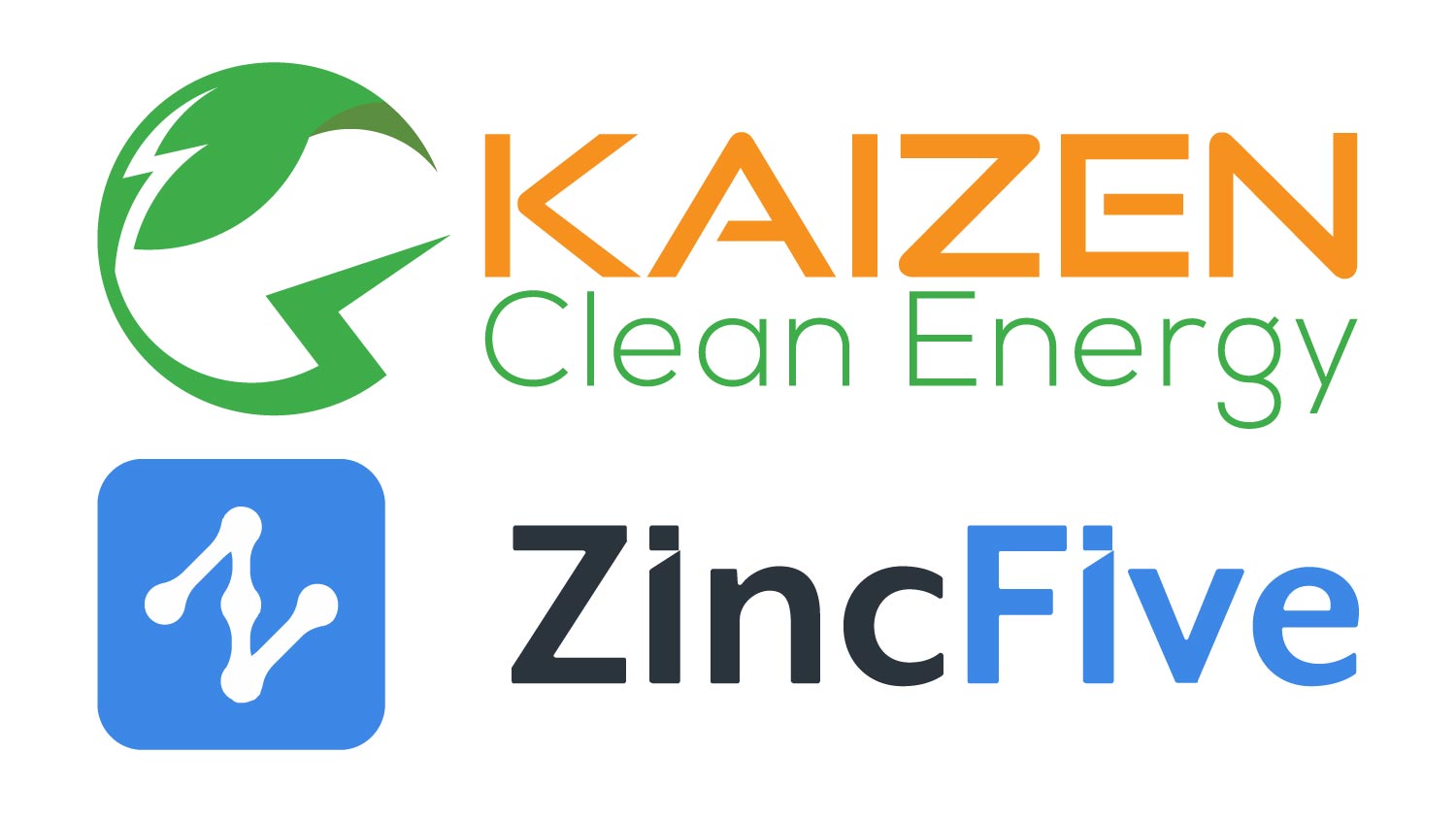 ZincFive and Kaizen Clean Energy Logos